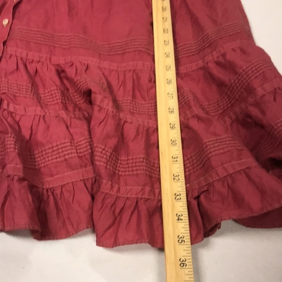 Lauren Ralph Lauren maxi skirt 16 cotton ruffle button front pockets feminine - Picture 13 of 14